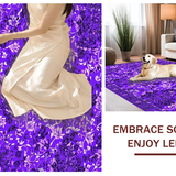 Ultra Soft Area Rug, Non Slip, Stain Resistant, Washable Area Rugs for Living Room, Bedroom, Delightful Soft Textured Furry Touch(Purple)