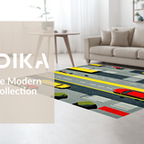 Ultra Soft Area Rug, Non Slip, Stain Resistant, Washable Area Rugs for Living Room, Bedroom, Vibrant Urban Traffic Theme Rug(Gray)