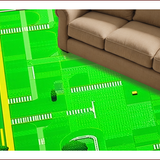 Ultra Soft Area Rug, Non Slip, Stain Resistant, Washable Area Rugs for Living Room, Bedroom, Interactive Cityscape Adventure Design(Green)