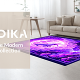 Ultra Soft Area Rug, Non Slip, Stain Resistant, Washable Area Rugs for Living Room, Bedroom, Magical Radiant Animal Motif(Purple)