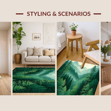 Vibrant Woodland Scene Runner(Green)