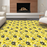 Ultra Soft Area Rug, Non Slip, Stain Resistant, Washable Area Rugs for Living Room, Bedroom, Sophisticated Yellow Petal Composition(Yellow)