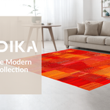 Bold Geometric Lava Motif(Red)
