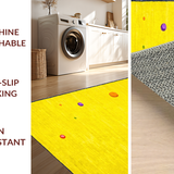 Ultra Soft Area Rug, Non Slip, Stain Resistant, Washable Area Rugs for Living Room, Bedroom, Sunshine-Inspired Quirky Home Decor(Yellow)