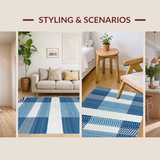 Chic Geometric Blue Tones(Blue)