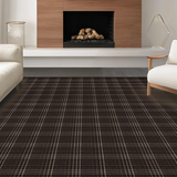 Ultra Soft Area Rug, Non Slip, Stain Resistant, Washable Area Rugs for Living Room, Bedroom, Contemporary Checkered Earthy Tones(Brown)
