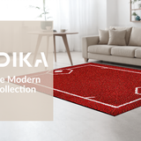 Ultra Soft Area Rug, Non Slip, Stain Resistant, Washable Area Rugs for Living Room, Bedroom, Charming Baseball Patch Decor(Red)