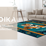Ultra Soft Area Rug, Non Slip, Stain Resistant, Washable Area Rugs for Living Room, Bedroom, Vibrant Soft Animal Aesthetic(Blue)