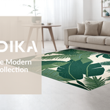 Ultra Soft Area Rug, Non Slip, Stain Resistant, Washable Area Rugs for Living Room, Bedroom, Serene Floral Greenery Atmosphere(Green)