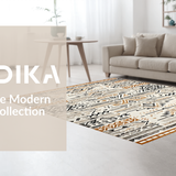 Tribal Earthy Tones Geometric Design(Gray)