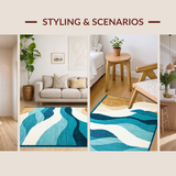 Whimsical Surfboard Motif Floor(Beige)