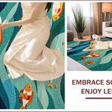 Ultra Soft Area Rug, Non Slip, Stain Resistant, Washable Area Rugs for Living Room, Bedroom, Unique Coastal Theme Kitchen Rug Stain Resistant(Blue)