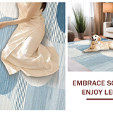 Ultra Soft Area Rug, Non Slip, Stain Resistant, Washable Area Rugs for Living Room, Bedroom, Transitional Cozy Cloud-Like Texture(Blue)