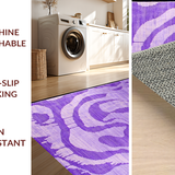 Ultra Soft Area Rug, Non Slip, Stain Resistant, Washable Area Rugs for Living Room, Bedroom, Chic Pastel Dreamy Hues(Purple)