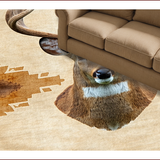 Ultra Soft Area Rug, Non Slip, Stain Resistant, Washable Area Rugs for Living Room, Bedroom, Animal Print Accent Rug for Rustic Decor(Beige)