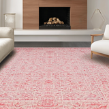 Ultra Soft Area Rug, Non Slip, Stain Resistant, Washable Area Rugs for Living Room, Bedroom, Aesthetic Ribbon Loop Rug Featuring Whimsical Bow-Inspired Pattern Design(Pink)