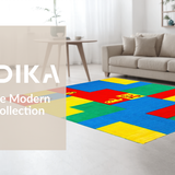 Ultra Soft Area Rug, Non Slip, Stain Resistant, Washable Area Rugs for Living Room, Bedroom, Vibrant Animal Alphabet Aesthetic(Red)