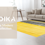 Ultra Soft Area Rug, Non Slip, Stain Resistant, Washable Area Rugs for Living Room, Bedroom, Rustic Minimalist Linear Arrangement(Yellow)