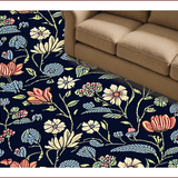 Ultra Soft Area Rug, Non Slip, Stain Resistant, Washable Area Rugs for Living Room, Bedroom, Nature-Inspired Insect Kitchen Washable Area Carpet(Black)