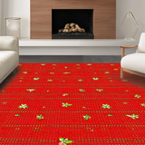 Delightful Nature Motif Kitchen Accent(Red)