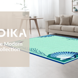 Ultra Soft Area Rug, Non Slip, Stain Resistant, Washable Area Rugs for Living Room, Bedroom, Tranquil Blue Ombre Texture(Blue)