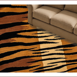Ultra Soft Area Rug, Non Slip, Stain Resistant, Washable Area Rugs for Living Room, Bedroom, Chic Animal Print Elegance(Brown)