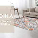 Ultra Soft Area Rug, Non Slip, Stain Resistant, Washable Area Rugs for Living Room, Bedroom, Vibrant Boho Abstract Theme(Gray)