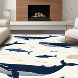 Distinctive Contemporary Whale Artwork(Beige)
