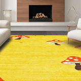 Ultra Soft Area Rug, Non Slip, Stain Resistant, Washable Area Rugs for Living Room, Bedroom, Delightful Cheerful Aesthetic Vibe(Yellow)