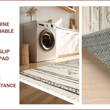 Ultra Soft Area Rug, Non Slip, Stain Resistant, Washable Area Rugs for Living Room, Bedroom, Sophisticated Cozy Chevron Design(Beige)