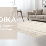 Ultra Soft Area Rug, Non Slip, Stain Resistant, Washable Area Rugs for Living Room, Bedroom, Warm Boho Inspired Rustic Charm(Beige)