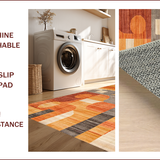 Ultra Soft Area Rug, Non Slip, Stain Resistant, Washable Area Rugs for Living Room, Bedroom, Vibrant Earthy Toned Composition(Orange)