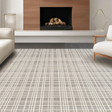 Ultra Soft Area Rug, Non Slip, Stain Resistant, Washable Area Rugs for Living Room, Bedroom, Dynamic Contemporary Trellis Elements(Gray)