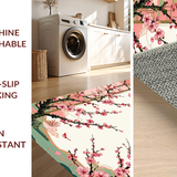 Ultra Soft Area Rug, Non Slip, Stain Resistant, Washable Area Rugs for Living Room, Bedroom, Elegant Japanese Spring Aesthetic(Pink)