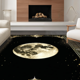Ultra Soft Area Rug, Non Slip, Stain Resistant, Washable Area Rugs for Living Room, Bedroom, Enchanting Black and White Visuals(Gold)