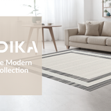 Ultra Soft Area Rug, Non Slip, Stain Resistant, Washable Area Rugs for Living Room, Bedroom, Understated Textured Neutral Style(White)