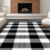 Cozy Modern Buffalo Plaid Statement(Black)