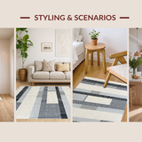 Contemporary Large Striped Design(Gray)