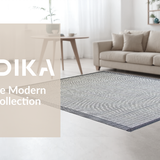 Ultra Soft Area Rug, Non Slip, Stain Resistant, Washable Area Rugs for Living Room, Bedroom, Elegant Striped Coastal Aesthetic(Gray)