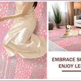 Ultra Soft Area Rug, Non Slip, Stain Resistant, Washable Area Rugs for Living Room, Bedroom, Stylish Abstract Animal Motif(Pink)