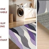 Ultra Soft Area Rug, Non Slip, Stain Resistant, Washable Area Rugs for Living Room, Bedroom, Refined Textured Artful Aesthetic(Purple)