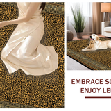 Ultra Soft Area Rug, Non Slip, Stain Resistant, Washable Area Rugs for Living Room, Bedroom, Elegant Earthy Toned Motif(Brown)