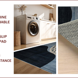 Ultra Soft Area Rug, Non Slip, Stain Resistant, Washable Area Rugs for Living Room, Bedroom, Chic Contemporary Leopard Aesthetic(Blue)