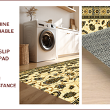Traditional Paisley Golden Beige Prayer for Meditation(Beige)