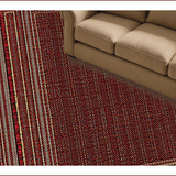 Ultra Soft Area Rug, Non Slip, Stain Resistant, Washable Area Rugs for Living Room, Bedroom, Elegant Warm Tones Design(Red)