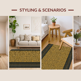 Ultra Soft Area Rug, Non Slip, Stain Resistant, Washable Area Rugs for Living Room, Bedroom, Contemporary Faux Fur Pattern(Gold)