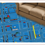 Playful City Map Aesthetic(Blue)