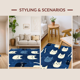 Funny Cat Theme Bathroom Accent(Blue)