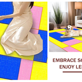 Ultra Soft Area Rug, Non Slip, Stain Resistant, Washable Area Rugs for Living Room, Bedroom, Eclectic Geometric Color Fusion(Yellow)