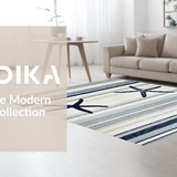 Artistic Grey and White Stripe Blend(Blue)